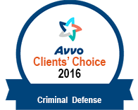 Avvo Client's Choice 2016 Rating – Top Rated Criminal Defense Attorney