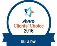 Avvo Client's Choice 2016 Rating – Top Rated DUI & DWI Attorney