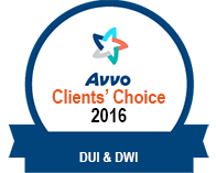 Avvo Client's Choice 2016 Rating – Top Rated DUI & DWI Attorney